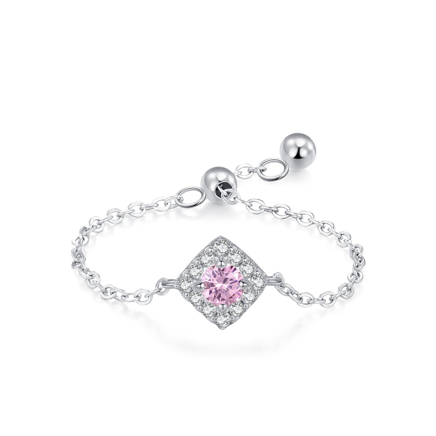Fuwari Ring - LightpinkSquare(サイズ調整可)