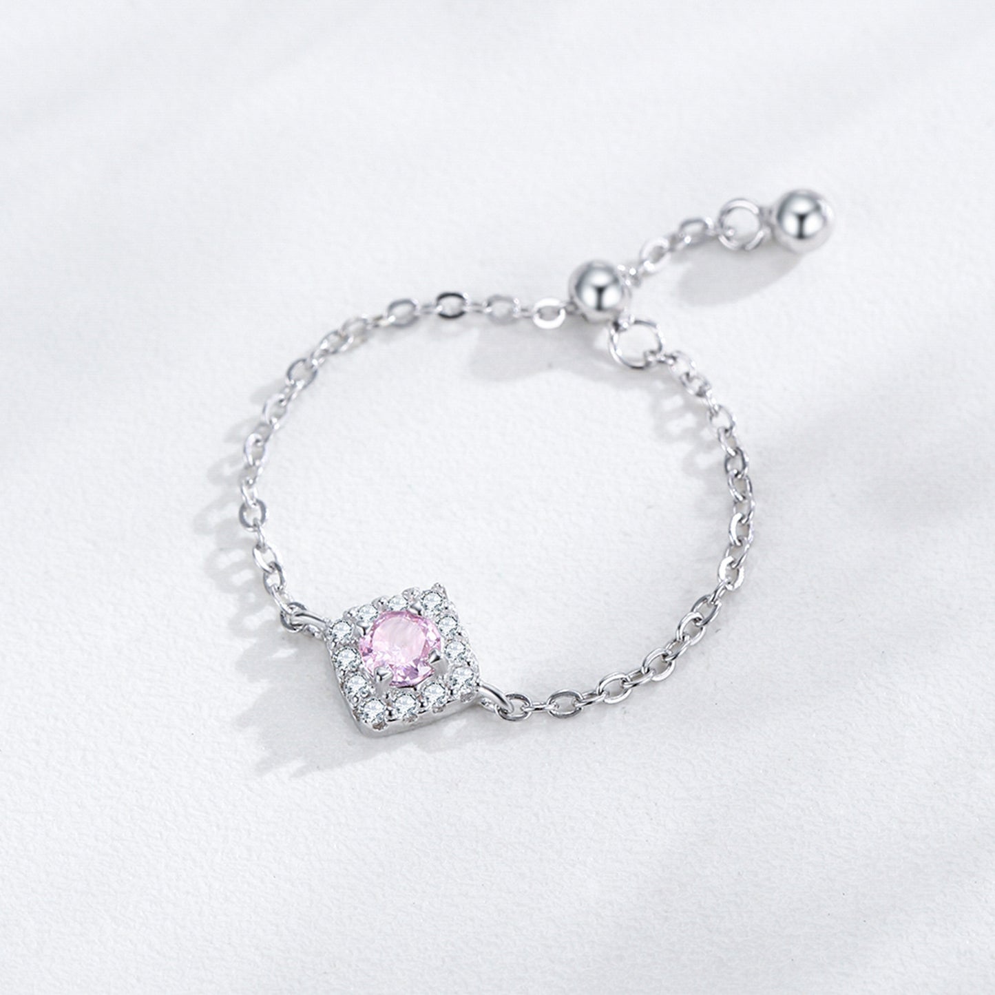 Fuwari Ring - LightpinkSquare(サイズ調整可)