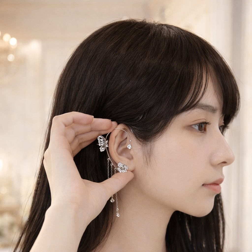 Crystal Butterfly Earrings(両耳セット)