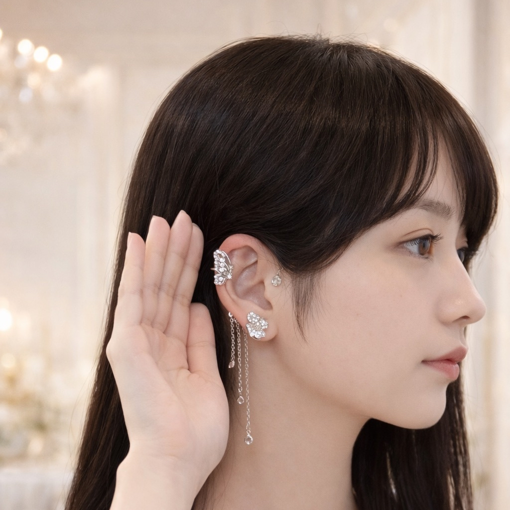 Crystal Butterfly Earrings(両耳セット)