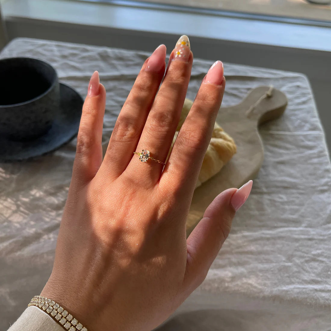 Fuwari Ring - White（サイズ調整可）